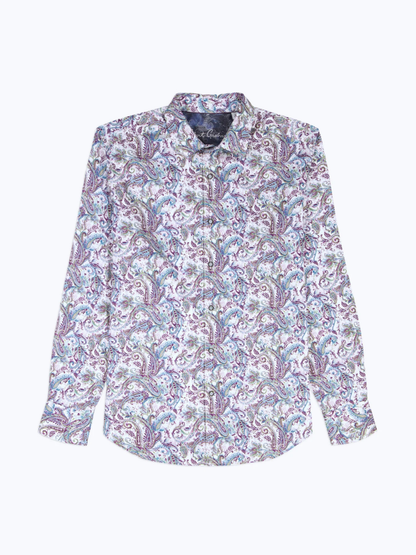 Robert Graham "Buckingham" Long Sleeve Button-Front Shirt