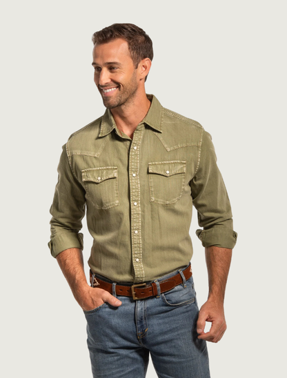 Madison Creek Bisley Western Shirt in Fir