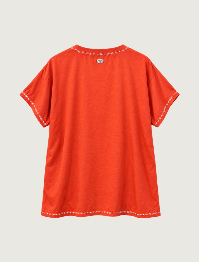 Lucky & Blessed Women's Red Cowgirl Playing Card Graphic T-Shirt