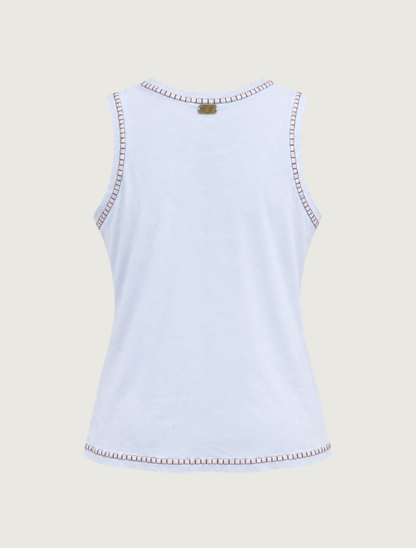 Lucky & Blessed Women's Light Blue Saddle Up Graphic Tank Top