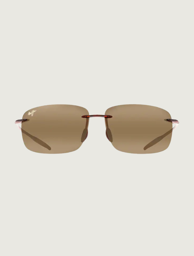 Maui Jim Breakwall rimless sunglasses in Rootbeer / HCL Bronze — front view