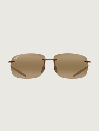 Maui Jim Breakwall rimless sunglasses in Rootbeer / HCL Bronze — front view
