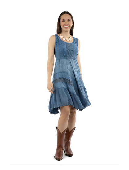 Scully Women's Short Embroidered Western Dress