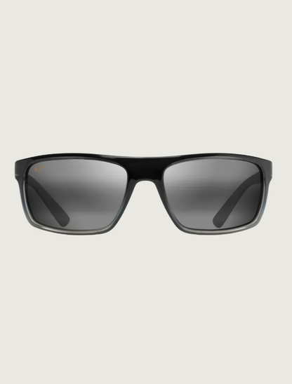 Maui Jim Byron Bay wrap sunglasses in Marlin / Neutral Grey — front view