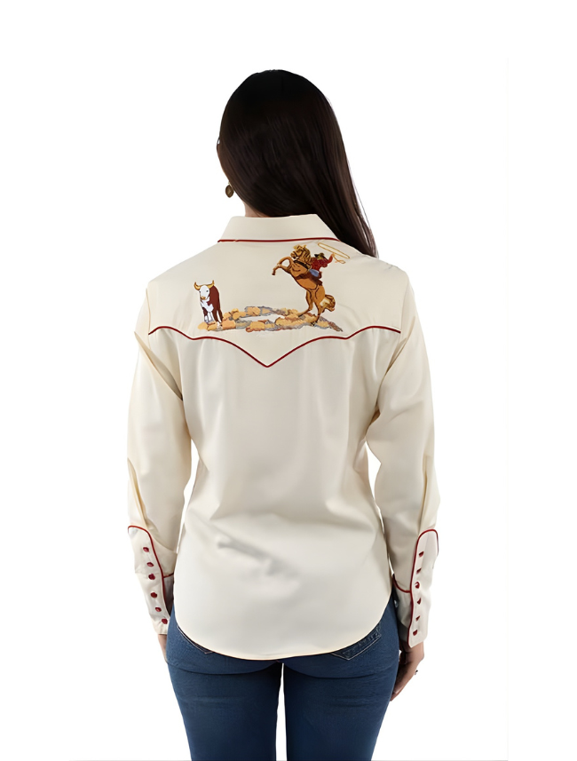 Scully Women's Cattle Roper Embroidered Shirt