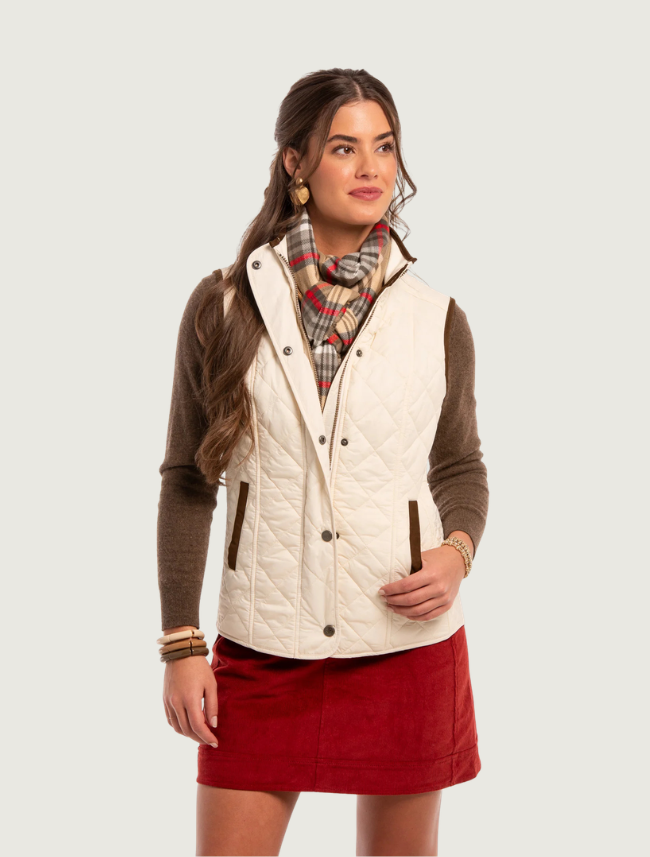 Madison Creek Vista Quilted Nylon Vest in Snow