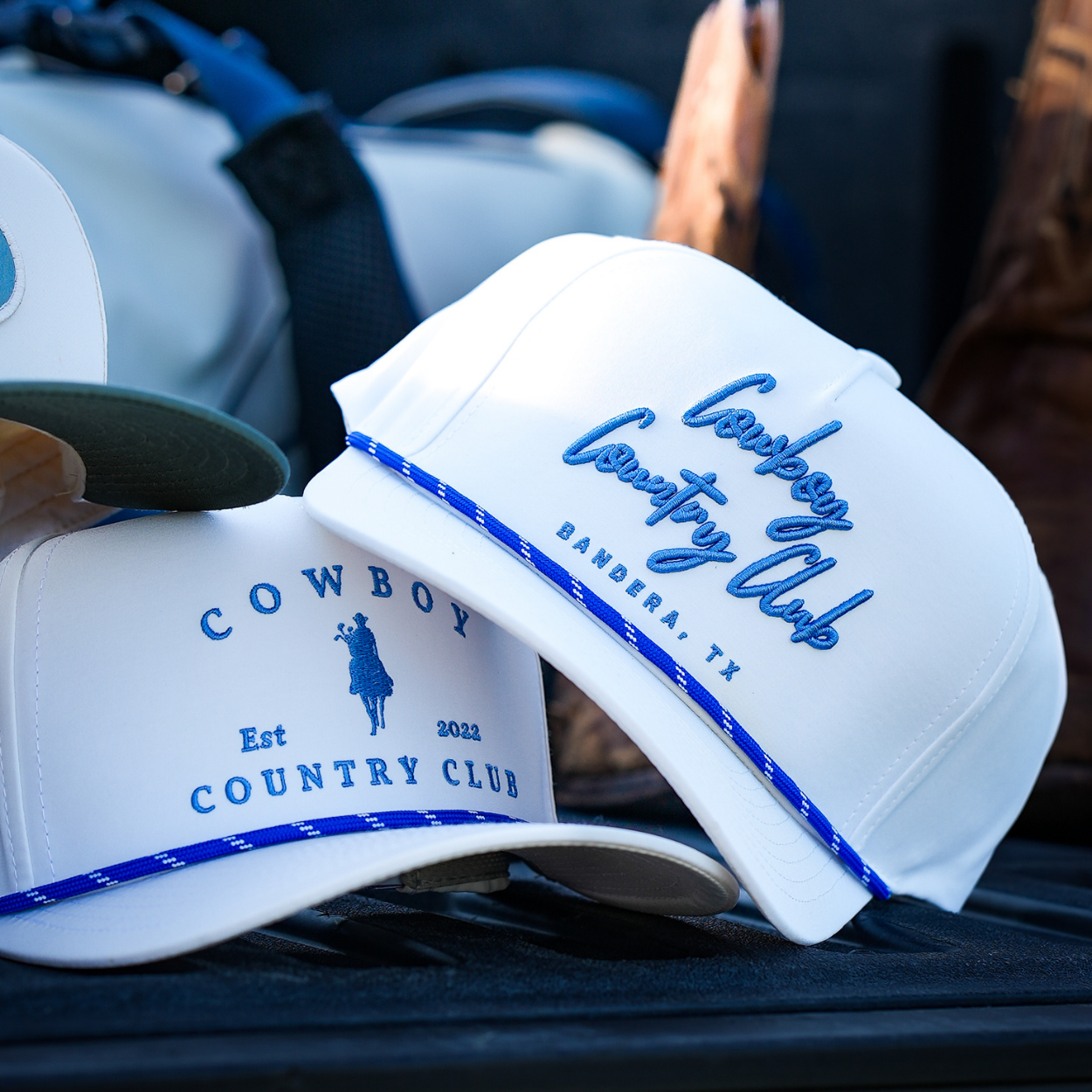 Cowboy Country Club Horse Roped Hat in White