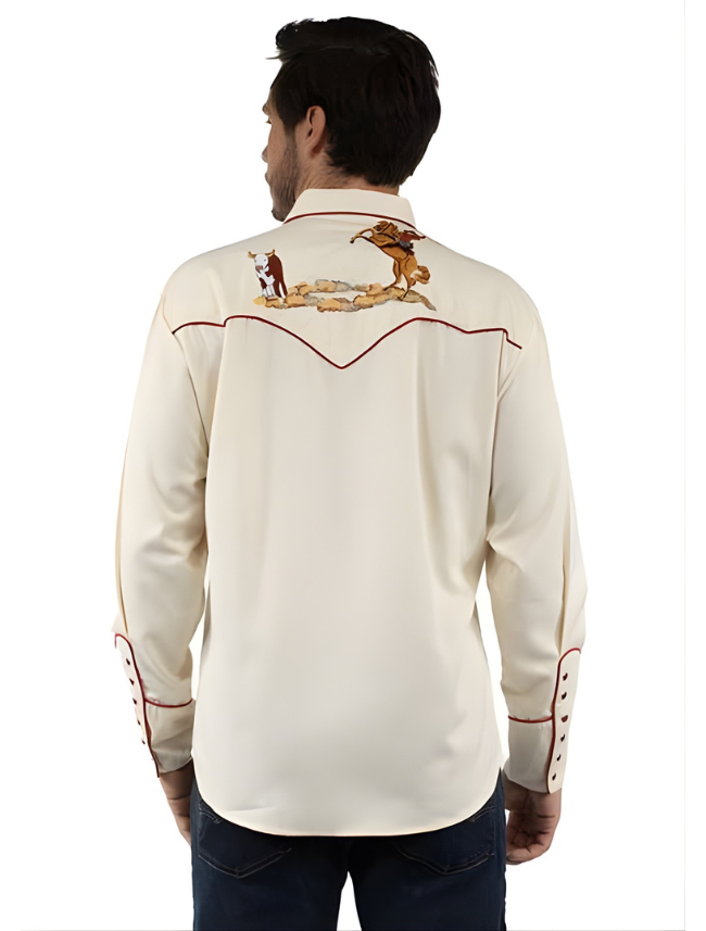 Scully Men's Cattle Roper Embroidered Shirt