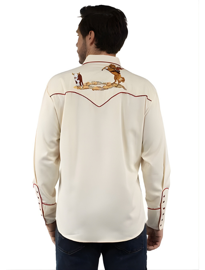 Scully Men's Cattle Roper Embroidered Shirt