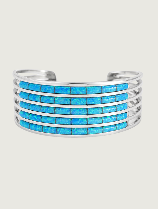 Ansom Wallace Sterling Silver Opal Cuff Bracelet