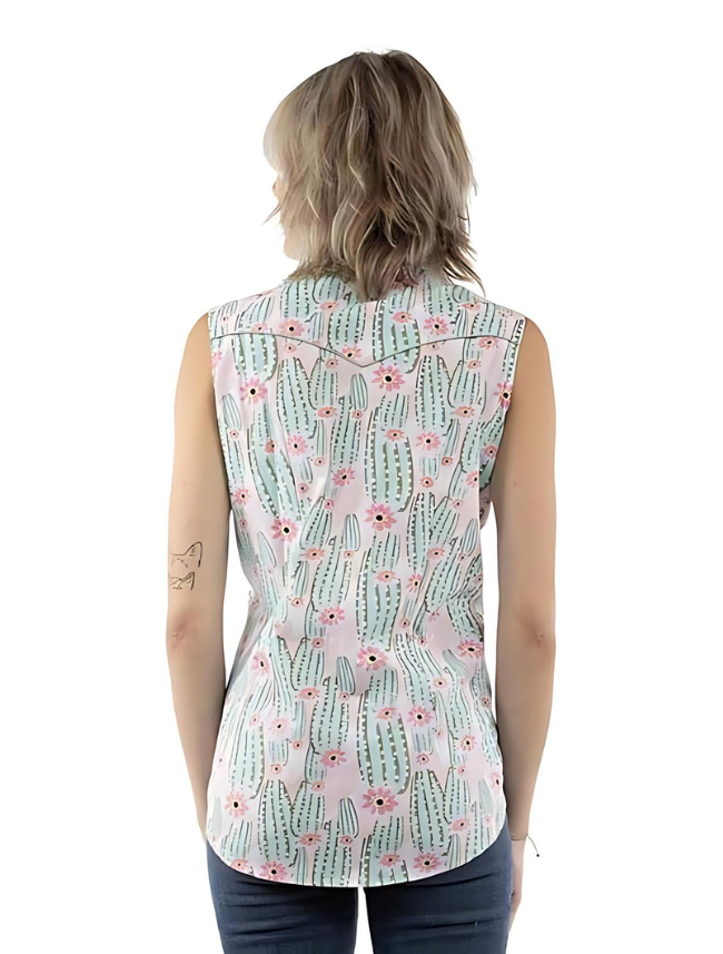 Scully Women's Cactus Print Sleeveless Top