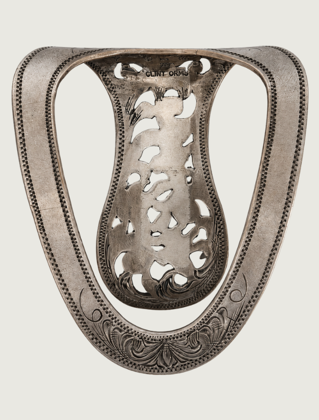 Clint Orms San Jac 1892 Sterling Silver & 14K Gold Filigree Quail Money Clip