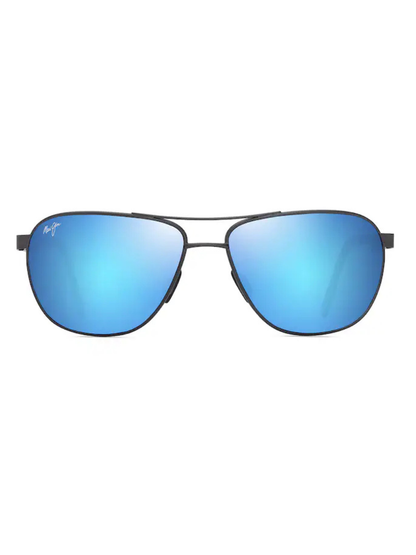 Maui Jim Castles in Matte Dark Ruthenium / Blue Hawaii