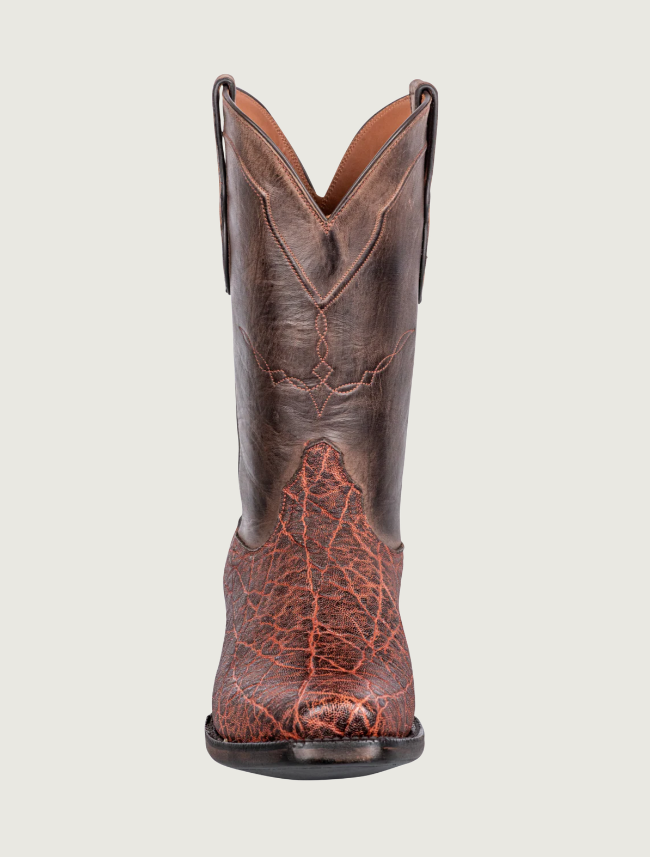 Black Jack Vintage Elephant Cowboy Boots in Chestnut