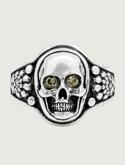 Lee Downey Sterling Silver Skull Ring