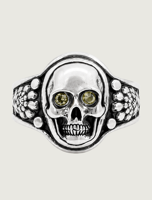 Lee Downey Sterling Silver Skull Ring