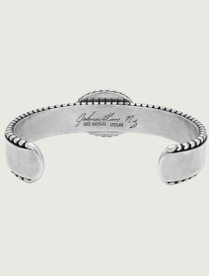 Johnathan Nez Sterling Silver Turquoise Cuff