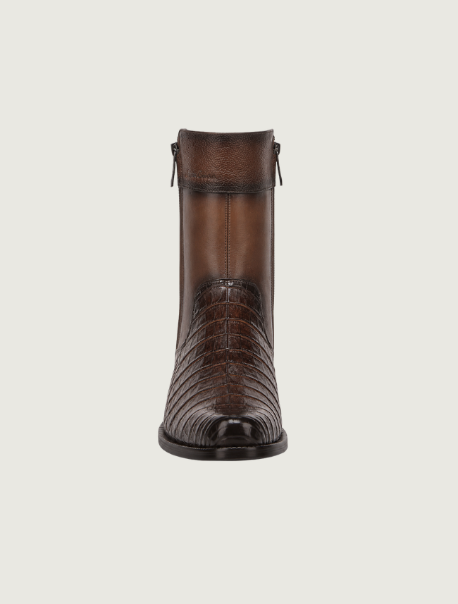 Cuadra Men's Maple Caiman Zipper Round Toe Boot