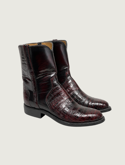 Lucchese Red Crocodile Cowboy Boots