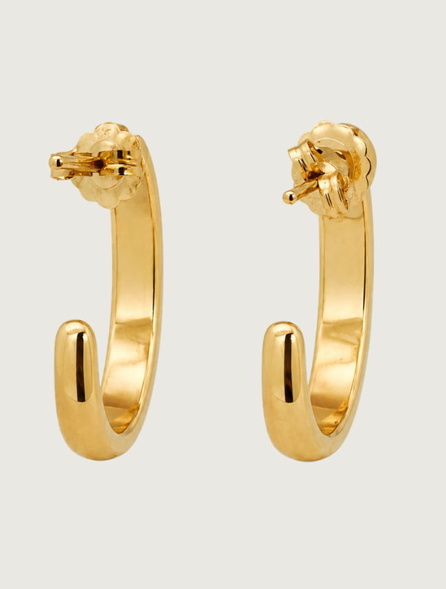 14K Yellow Gold Black Jade & Fire Opal Earrings