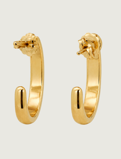 14K Yellow Gold Black Jade & Fire Opal Earrings
