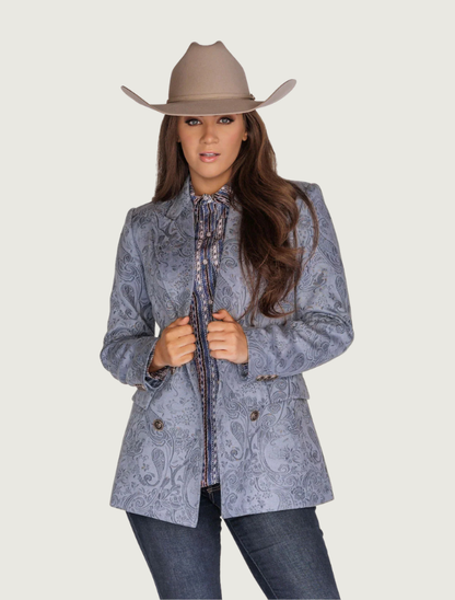 Lovlei Ranch Trailblazer Embossed Blazer in Horizon