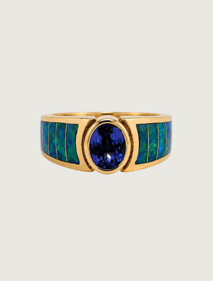 14K YG TZ/OP Ring (TZ: 2.18ct)