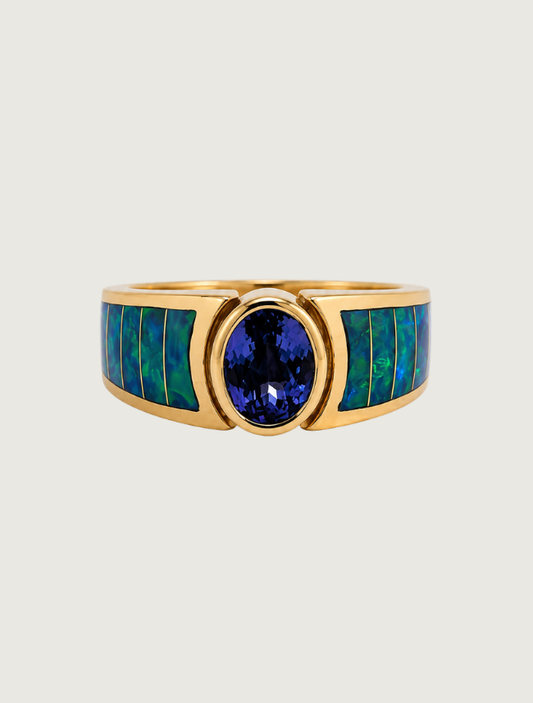 14K YG TZ/OP Ring (TZ: 2.18ct)