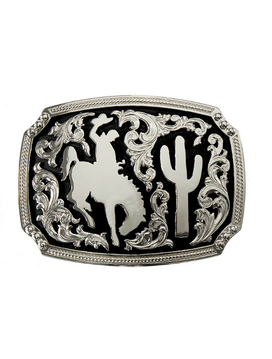 Nocona Rectangle Bucking Bronco Belt Buckle
