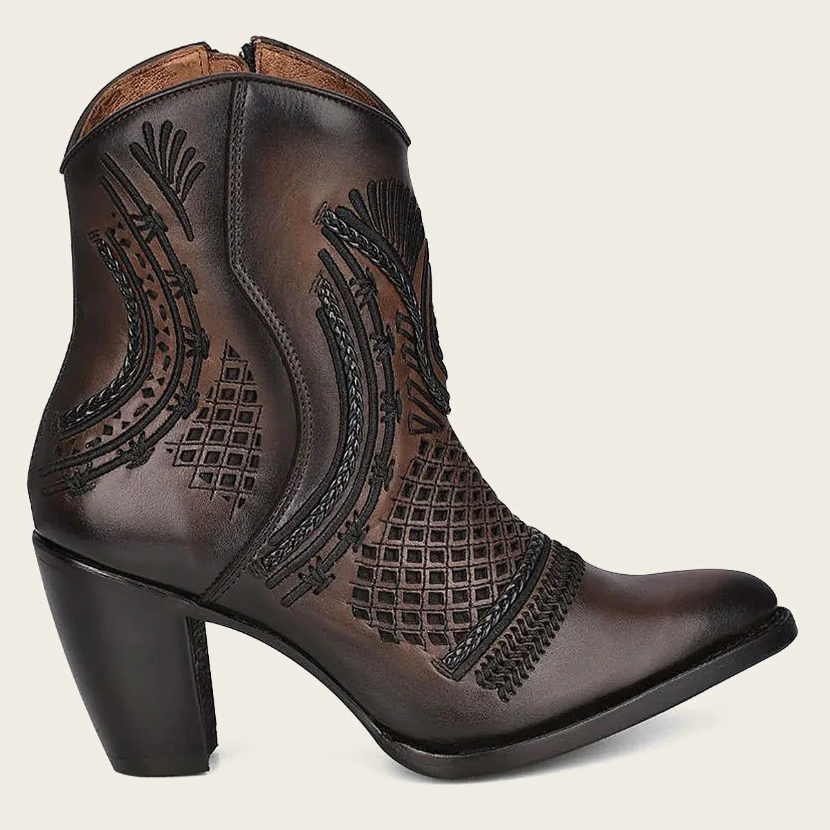 Cuadra Artisan Embroidered Leather Bootie