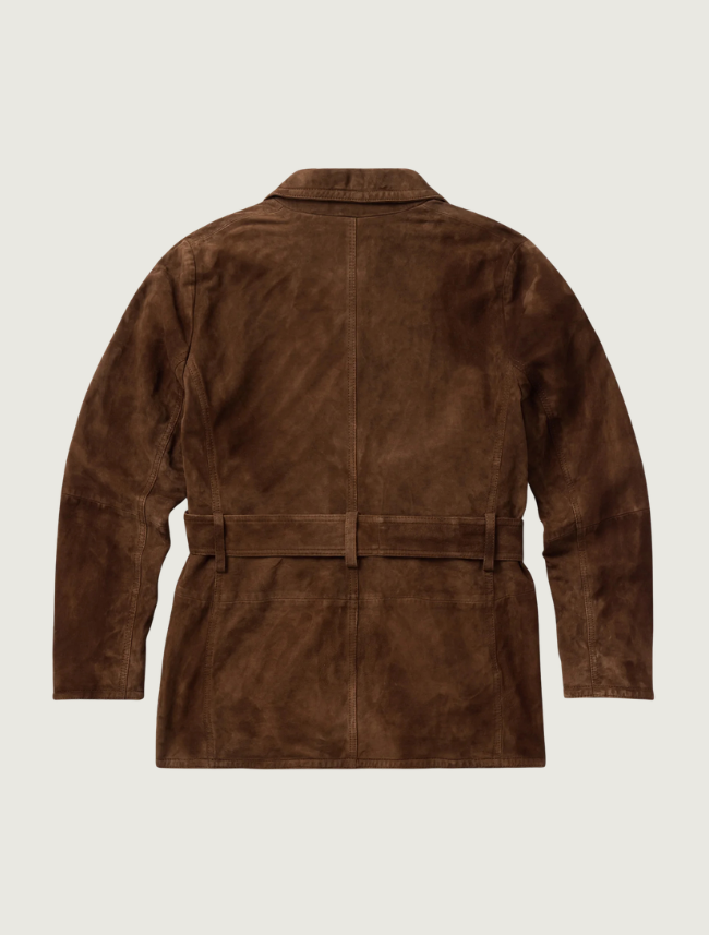 Stetson Copper Brown Suede Oversized Blazer