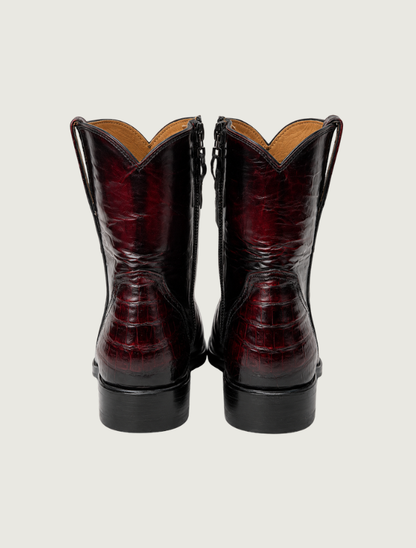 Lucchese Red Crocodile Cowboy Boots