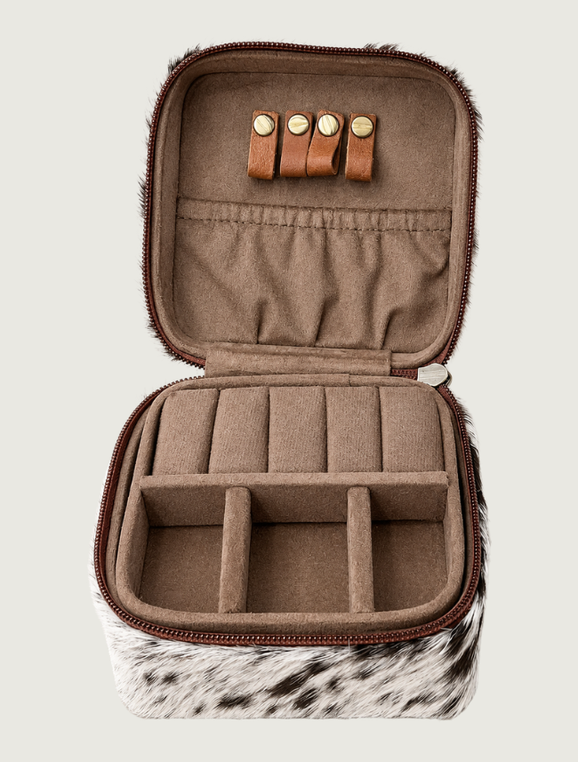 Mavericks Cowhide & Tooled Leather Jewelry Case