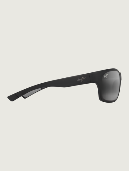 Maui Jim 'Ano Nui wrap sunglasses in Matte Black / Neutral Grey — side view