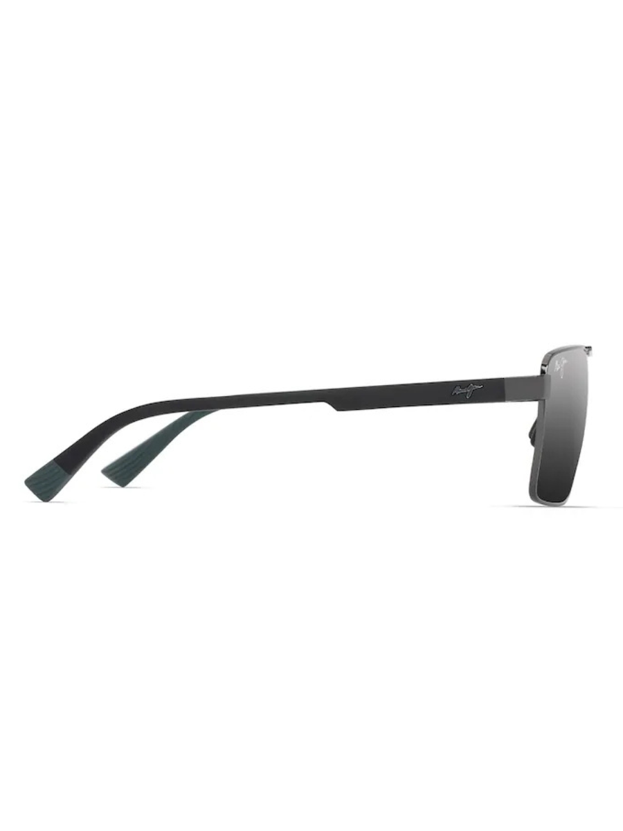 Maui Jim Piha in Shiny Gunmetal with Black / Dual Mirror Silver to Black
