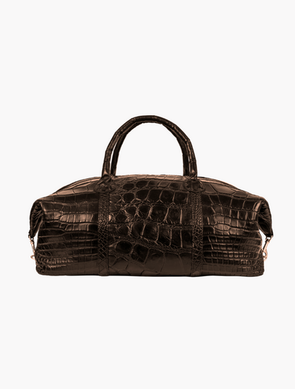 Maverick's Alligator Weekender Bag, Brown