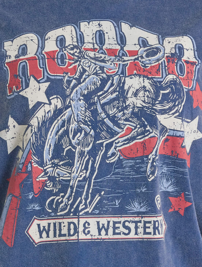 Rock & Roll Denim "Rodeo" Oversized Graphic T-Shirt