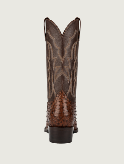 Horse Power Kango Tobacco Full Quill Ostrich Cowboy Boots (CR)