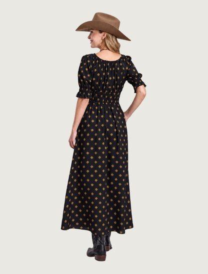 Stetson Four Winds Print Peasant Dress