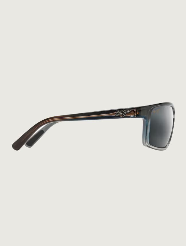 Maui Jim Byron Bay wrap sunglasses in Marlin / Neutral Grey — side view