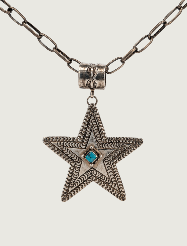 June Delgarito Sterling Silver & Turquoise Pendant