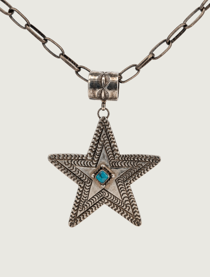 June Delgarito Sterling Silver & Turquoise Pendant