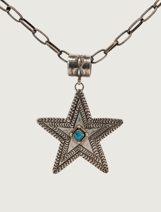 June Delgarito Sterling Silver & Turquoise Pendant