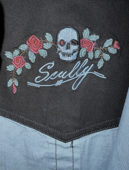 Scully Men's Signature Stripe Print Shirt in Blue