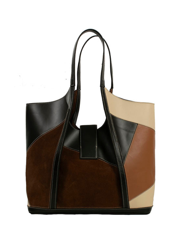 Scully Women's Leather Colorblock Handbag, Large