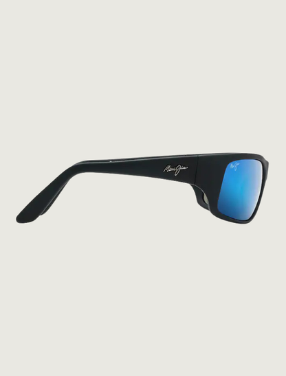 Maui Jim Pe'ahi in Blue Hawaii / Black Matte Rubber