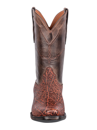 Black Jack Vintage Elephant Cowboy Boots in Chestnut