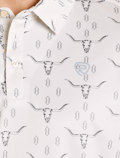 Rock & Roll Denim Men's Aztec Steer Print Polo