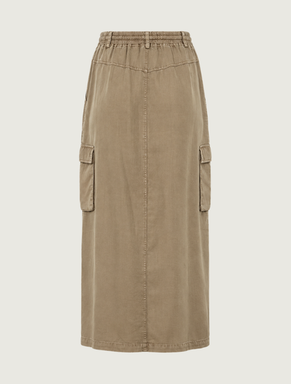 Paparazzi Tencel Cargo Midi Skirt in Olive