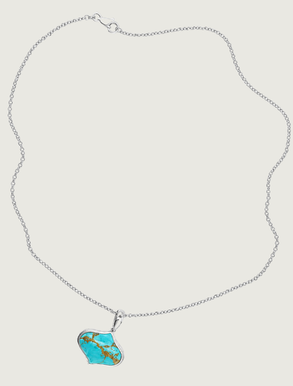 Kabana Sterling Silver Green Turquoise with Matrix Pendant